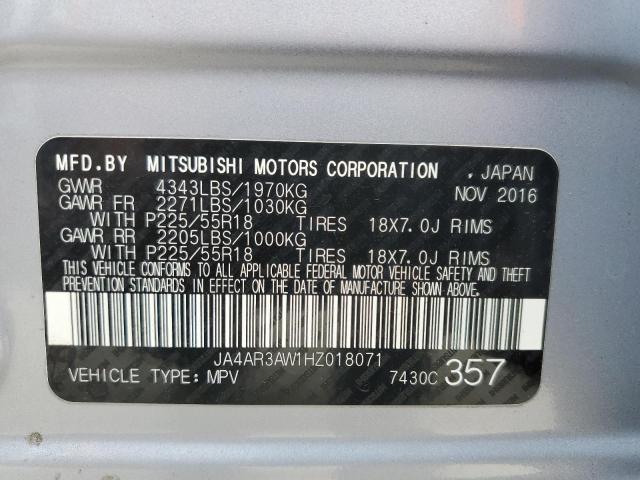 Photo 14 from auction – 2017 MITSUBISHI OUTLANDER with VIN JA4AR3AW1HZ018071