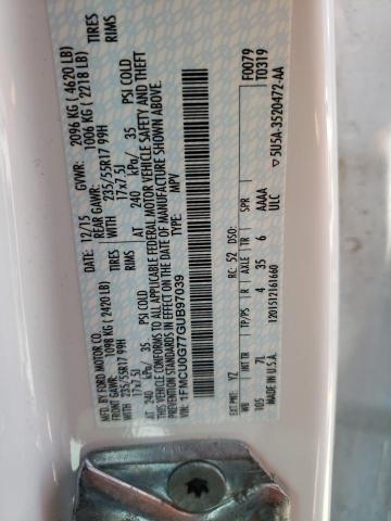 Photo 14 from auction – 2016 FORD ESCAPE SE with VIN 1FMCU0G77GUB97039