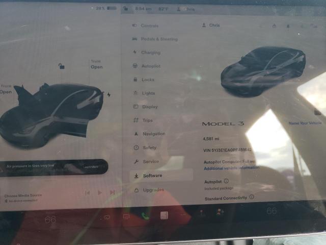 Photo 9 from auction – 2023 TESLA MODEL 3 with VIN 5YJ3E1EA0PF451642