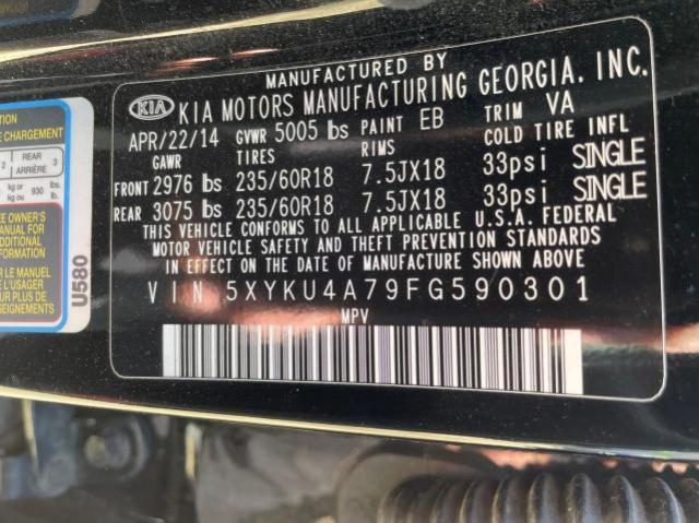 Photo 10 from auction – 2015 KIA SORENTO EX with VIN 5XYKU4A79FG590301