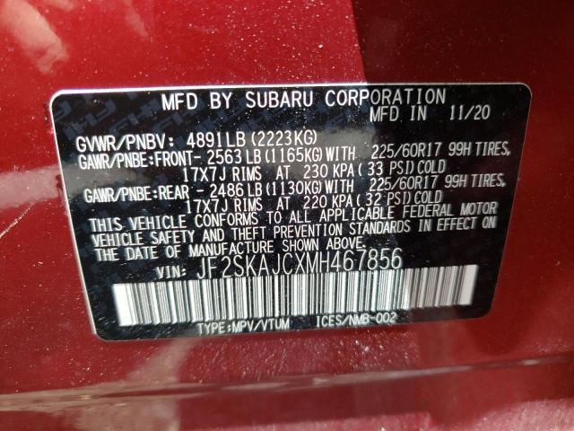 Photo 14 from auction – 2021 SUBARU FORESTER P with VIN JF2SKAJCXMH467856