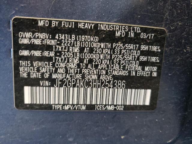 Photo 14 from auction – 2017 SUBARU CROSSTREK with VIN JF2GPAKC3HH254386