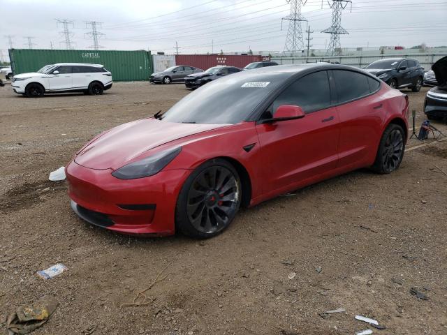 TESLA MODEL 3 2022 with VIN 5YJ3E1EC2NF130412 - Photo from auction