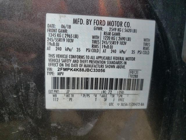 Photo 14 from auction – 2018 FORD EDGE TITAN with VIN 2FMPK4K88JBC33056