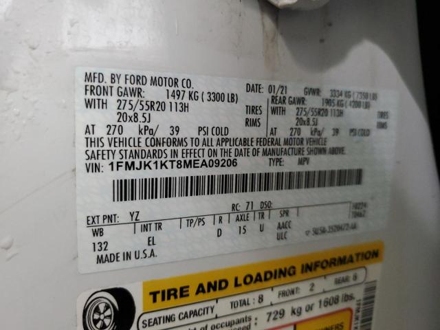 Photo 14 from auction – 2021 FORD EXPEDITION with VIN 1FMJK1KT8MEA09206
