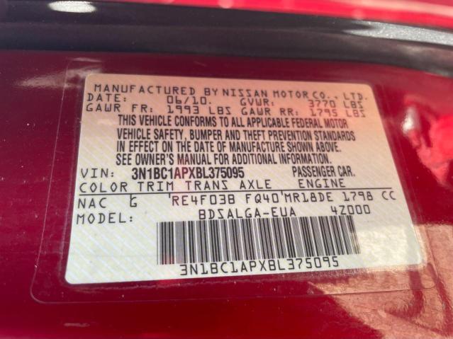 Photo 10 from auction – 2011 NISSAN VERSA S with VIN 3N1BC1APXBL375095