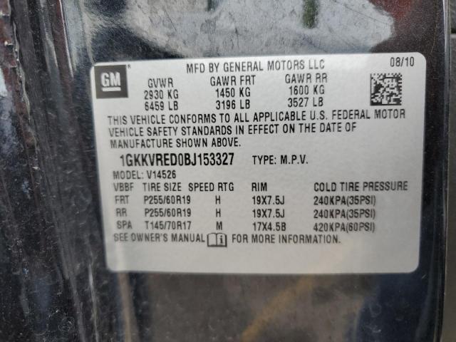 Photo 14 from auction – 2011 GMC ACADIA SLT with VIN 1GKKVRED0BJ153327