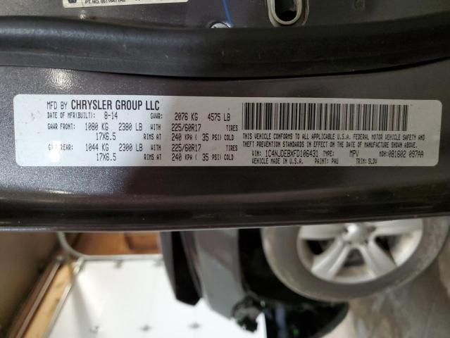 Photo 14 from auction – 2015 JEEP COMPASS with VIN 1C4NJDEBXFD106431