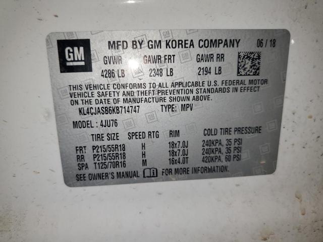 Photo 14 from auction – 2019 BUICK ENCORE PRE with VIN KL4CJASB6KB714747