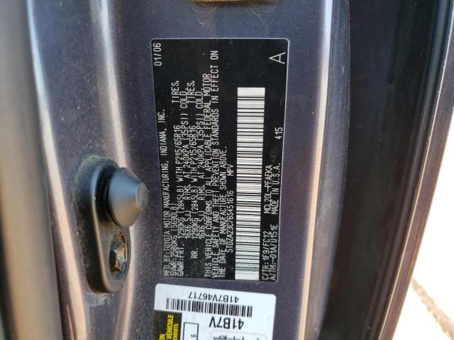 Photo 14 from auction – 2006 TOYOTA SIENNA CE with VIN 5TDZA23C76S451616