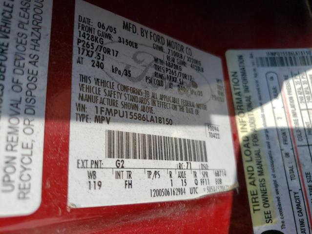 Photo 14 from auction – 2006 FORD EXPEDITION with VIN 1FMPU15586LA18150