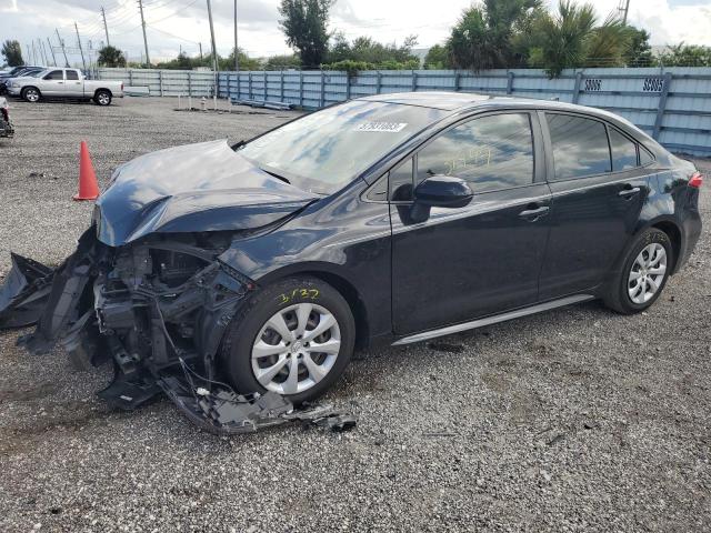 TOYOTA COROLLA LE 2021 with VIN JTDEPMAE8MJ119482 - Photo from auction