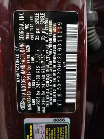 Photo 14 from auction – 2020 KIA TELLURIDE with VIN 5XYP2DHC2LG011109