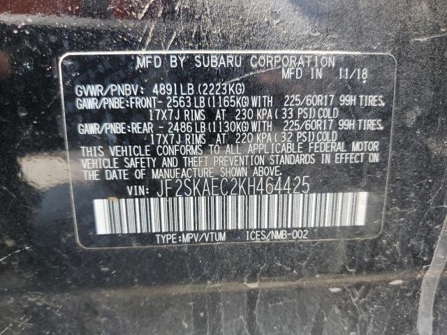 Photo 14 from auction – 2019 SUBARU FORESTER P with VIN JF2SKAEC2KH464425