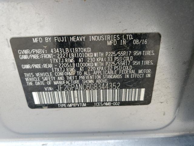 Photo 14 from auction – 2016 SUBARU CROSSTREK with VIN JF2GPANC6G8344352