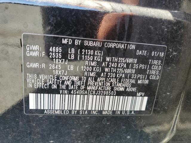Photo 14 from auction – 2018 SUBARU OUTBACK TO with VIN 4S4BSATC8J3298503