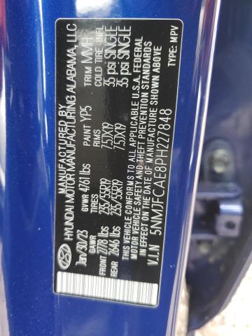 Photo 14 from auction – 2023 HYUNDAI TUCSON SEL with VIN 5NMJFCAE8PH227848