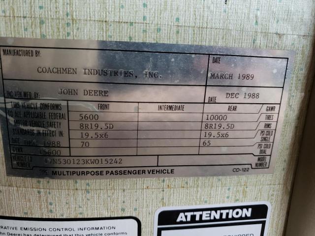 Photo 10 from auction – 1989 COACH CLASSIC with VIN 17N530123KW015242