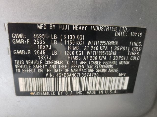 Photo 14 from auction – 2017 SUBARU OUTBACK 2. with VIN 4S4BSANC7H3274720