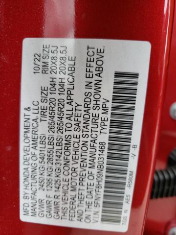 Photo 14 from auction – 2022 HONDA PASSPORT E with VIN 5FNYF8H09NB031468