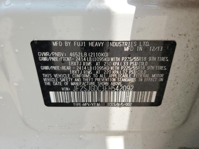 Photo 14 from auction – 2014 SUBARU FORESTER 2 with VIN JF2SJGDC3EH542092