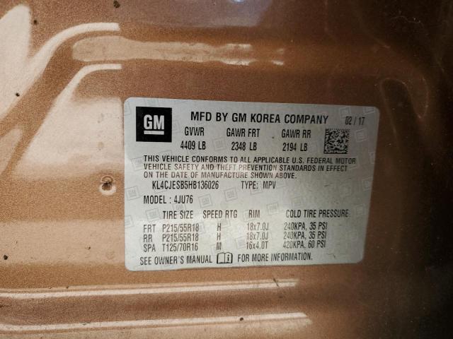 Photo 14 from auction – 2017 BUICK ENCORE PRE with VIN KL4CJESB5HB136026