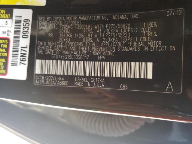 Photo 14 from auction – 2013 TOYOTA SEQUOIA PL with VIN 5TDYY5G19DS050017