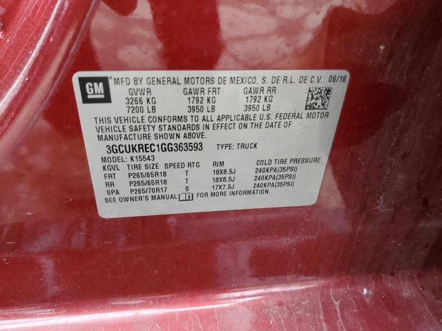 Photo 14 from auction – 2016 CHEVROLET SILVERADO with VIN 3GCUKREC1GG363593