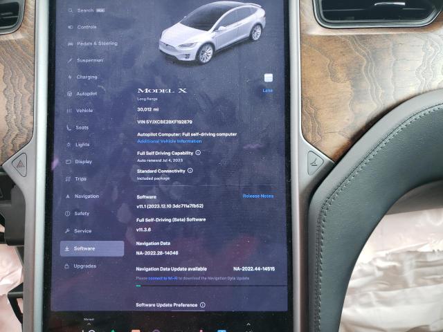 Photo 9 from auction – 2019 TESLA MODEL X with VIN 5YJXCBE28KF192879