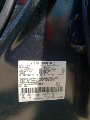 Photo 14 from auction – 2015 FORD EXPLORER S with VIN 1FM5K8GT3FGB01611