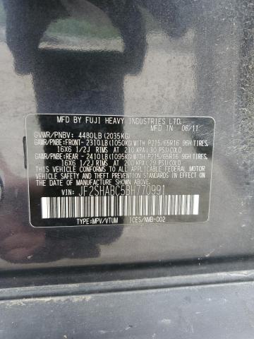 Photo 14 from auction – 2011 SUBARU FORESTER 2 with VIN JF2SHABC5BH770991