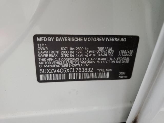 Photo 14 from auction – 2012 BMW X5 XDRIVE3 with VIN 5UXZV4C5XCL763832
