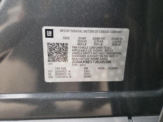 Photo 14 from auction – 2018 CHEVROLET EQUINOX LT with VIN 2GNAXSEV7J6305396