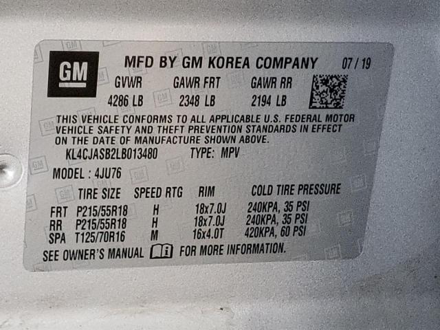 Photo 14 from auction – 2020 BUICK ENCORE PRE with VIN KL4CJASB2LB013480