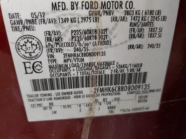 Photo 14 from auction – 2013 FORD FLEX SEL with VIN 2FMHK6C88DBD09135