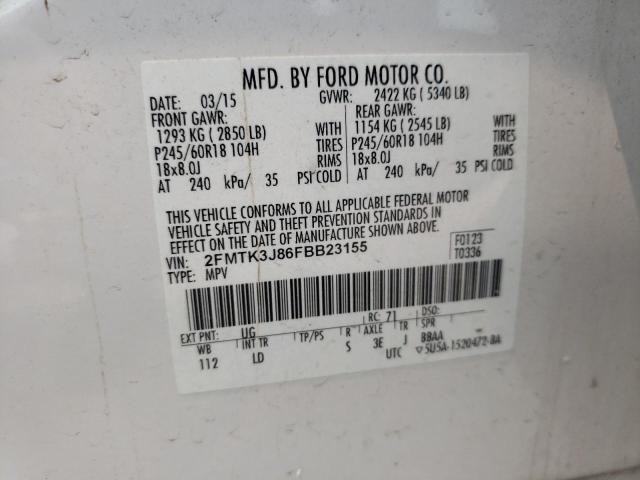 Photo 14 from auction – 2015 FORD EDGE SEL with VIN 2FMTK3J86FBB23155