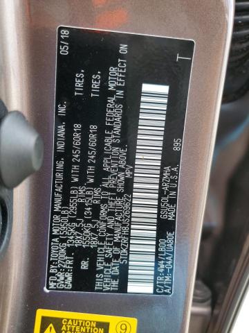 Photo 14 from auction – 2018 TOYOTA HIGHLANDER with VIN 5TDKZRFH8JS269622