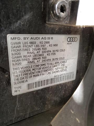 Photo 14 from auction – 2017 AUDI Q7 PREMIUM with VIN WA1LAAF75HD028833