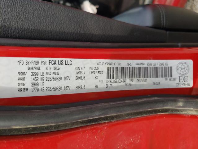 Photo 14 from auction – 2018 DODGE DURANGO GT with VIN 1C4RDJDG6JC143401