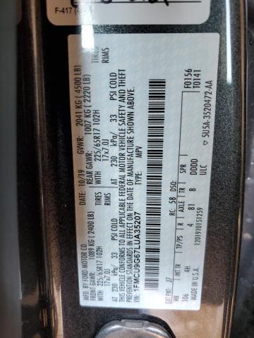 Photo 14 from auction – 2020 FORD ESCAPE SE with VIN 1FMCU9G67LUA35207