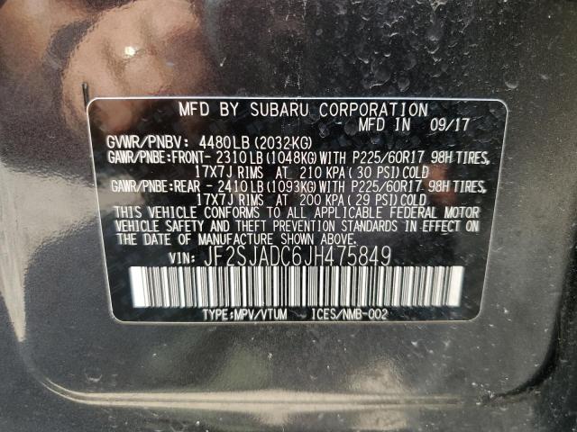 Photo 14 from auction – 2018 SUBARU FORESTER 2 with VIN JF2SJADC6JH475849