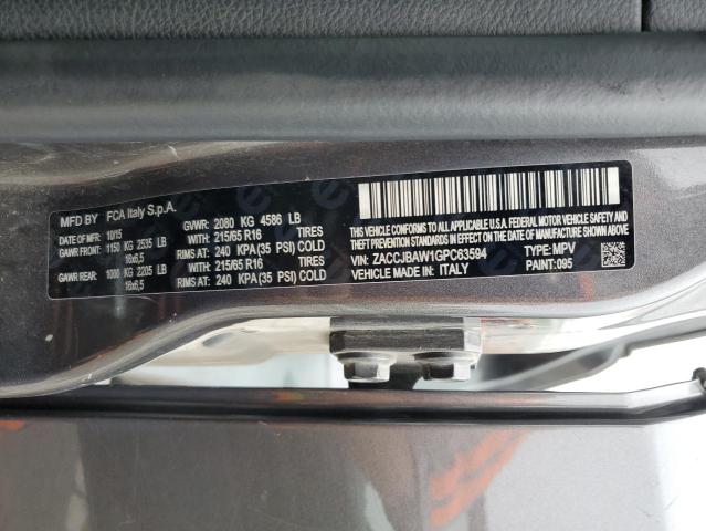 Photo 14 from auction – 2016 JEEP RENEGADE S with VIN ZACCJBAW1GPC63594