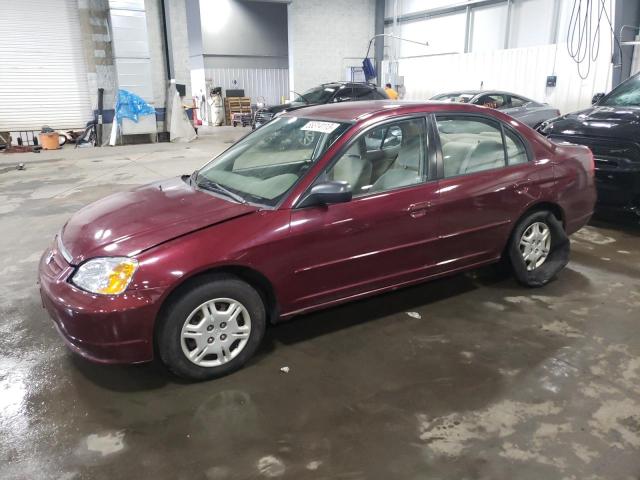HONDA CIVIC LX 2002 with VIN 2HGES155X2H500113 - Photo from auction