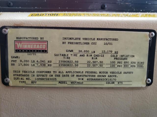 Photo 10 from auction – 2002 FREIGHTLINER CHASSIS X with VIN 4UZAAHAK62CK15170