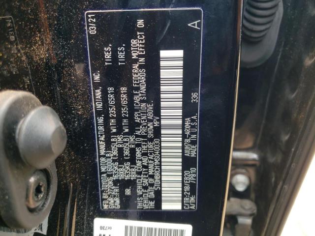 Photo 14 from auction – 2021 TOYOTA HIGHLANDER with VIN 5TDHBRCH1MS040030