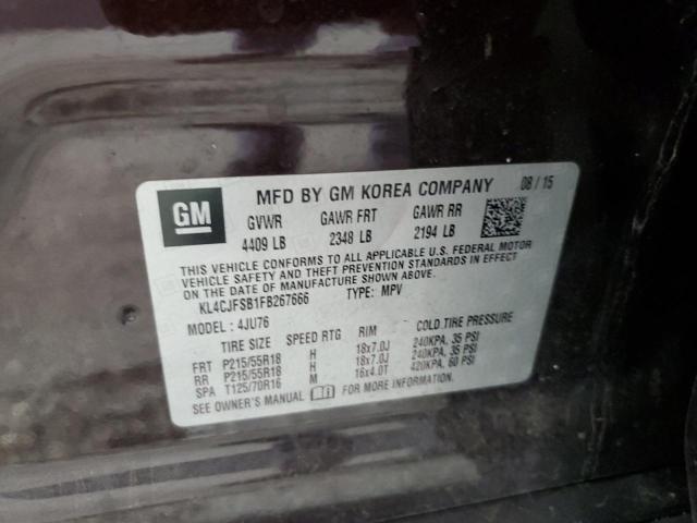 Photo 14 from auction – 2015 BUICK ENCORE CON with VIN KL4CJFSB1FB267666