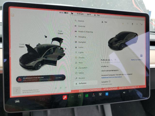 Photo 9 from auction – 2021 TESLA MODEL 3 with VIN 5YJ3E1EA7MF982011