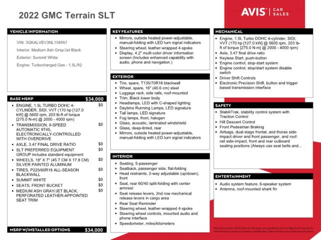 Photo 12 from auction – 2022 GMC TERRAIN SL with VIN 3GKALVEV3NL158957