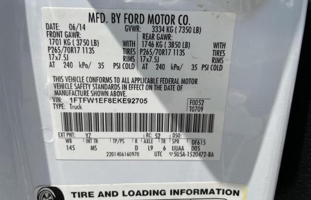 Photo 10 from auction – 2014 FORD F150 SUPER with VIN 1FTFW1EF8EKE92705