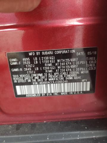 Photo 14 from auction – 2018 SUBARU OUTBACK 2. with VIN 4S4BSACC9J3365240